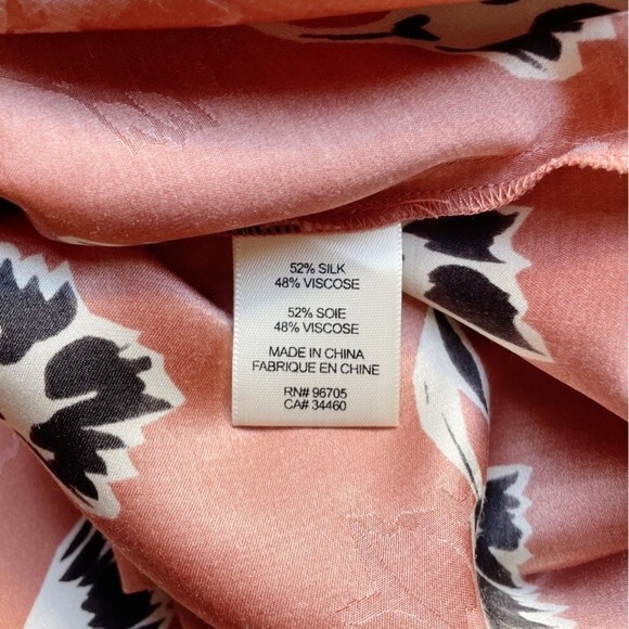 NWT Rebecca Taylor Floral Silk Blouse Blush Combo Women’s Size XL Flutter Sleeve - Picture 9 of 12